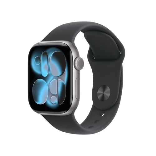 Apple Watch Series 11 | 46mm | Silver Aluminum | Black Sport Band (M/L) | GPS