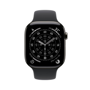 Apple Watch Series 11 | 46mm | Jet Black Aluminum | Black Sport Band (M/L) | GPS