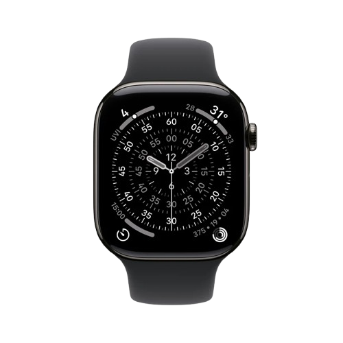 Apple Watch Series 11 | 46mm | Jet Black Aluminum | Black Sport Band (M/L) | GPS